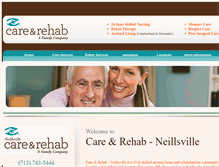 Tablet Screenshot of neillsvillecareandrehab.com